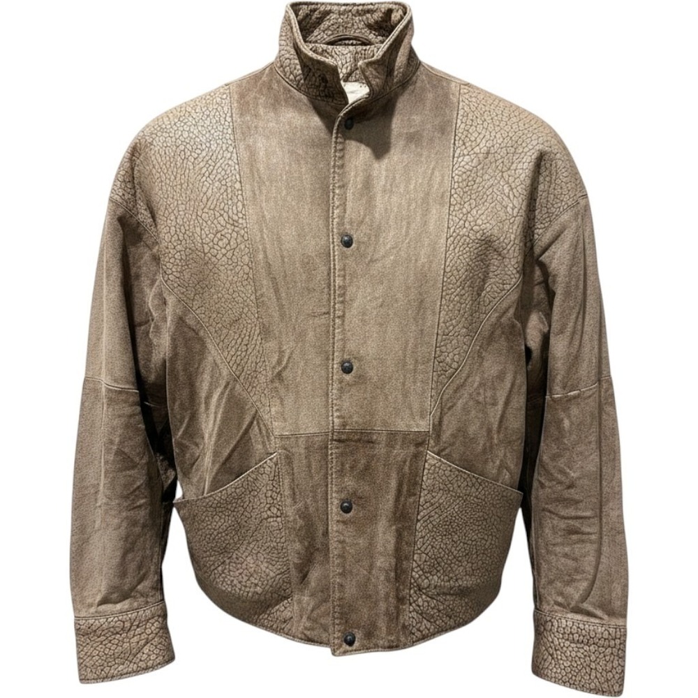 VTG 90's Original Patterned Leather and Suede Jacket From Argentina Size M Rare